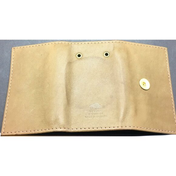 Buxton Key Case Key Tainer Brown 6 Key Holders Genuine Leather Made In Canada - Picture 5 of 5